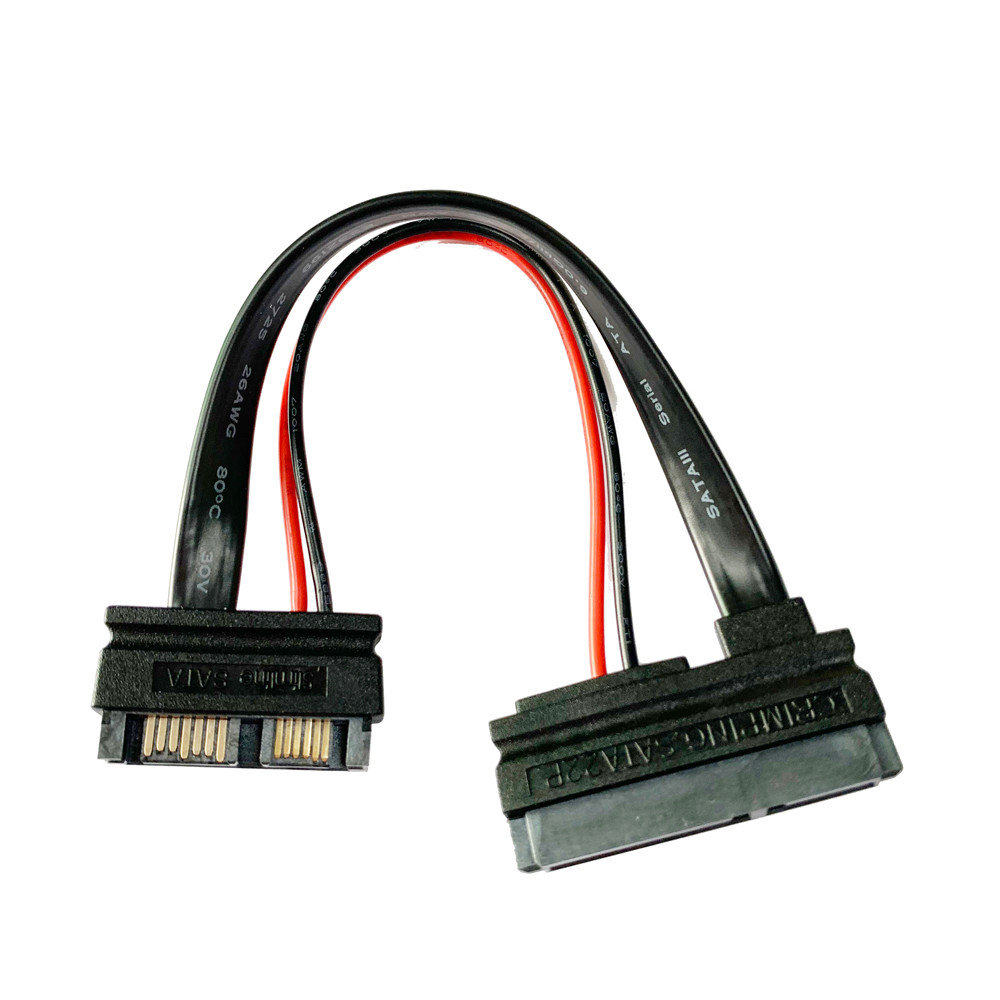 13-pin SATA male to 22-pin SATA female cable adapter-SATAIII cable 6-inch Slimline