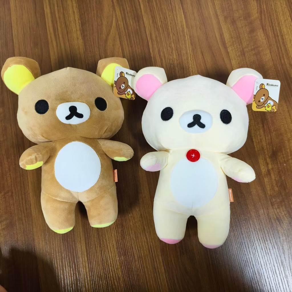 Kawaii White Rilakkuma Plushies Doll Anime Teddy Bear Rilakkuma Plush Bear Dress up Raccoon Plushies