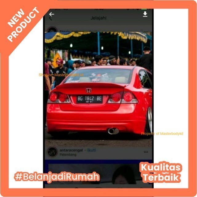 [READY] Bodykit Ductail Civic Fd Aksesoris