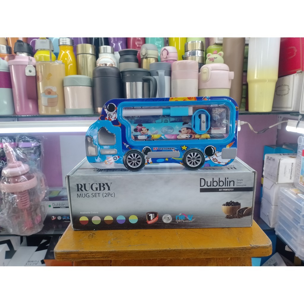 

K&T Stationery Tempat Pensil Kaleng Set Lengkap Bentuk Mobil 6611