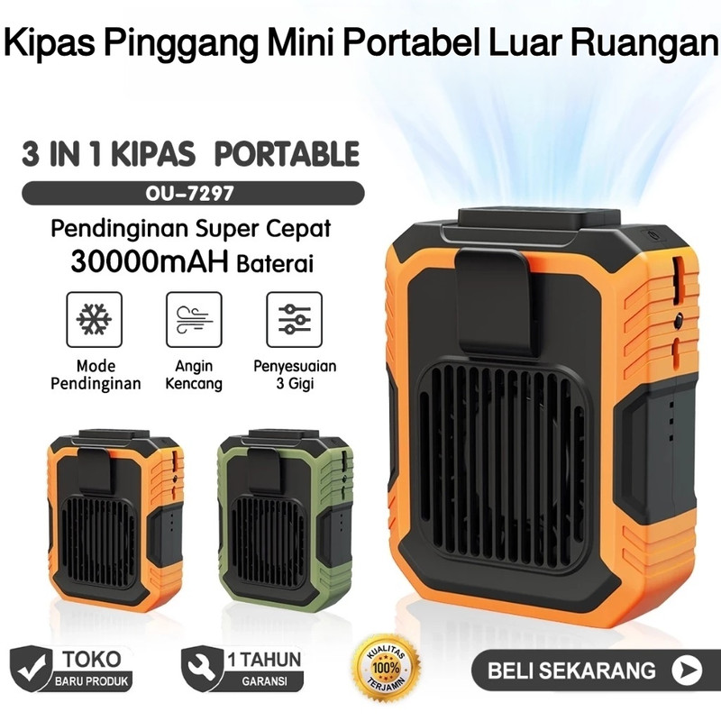 ✨️COD+24H Pengiriman Cepat✨️Kipas Clip-On Yang Dipasang Di Pinggang/Kipas Luar Ruangan Yang Dipasang