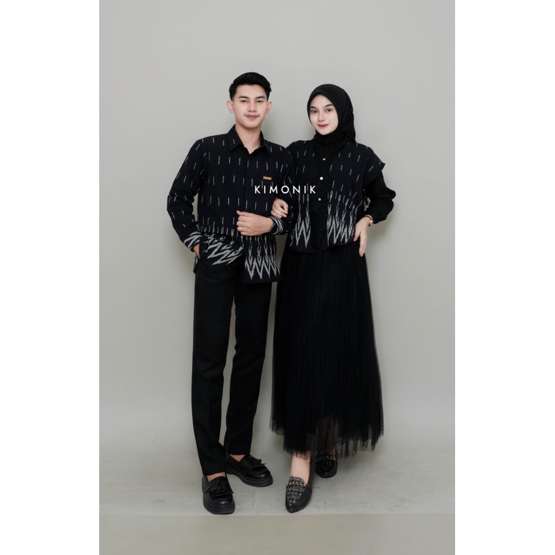 KIMONIK BAJU TENUN COUPLE HAZEL BLACK