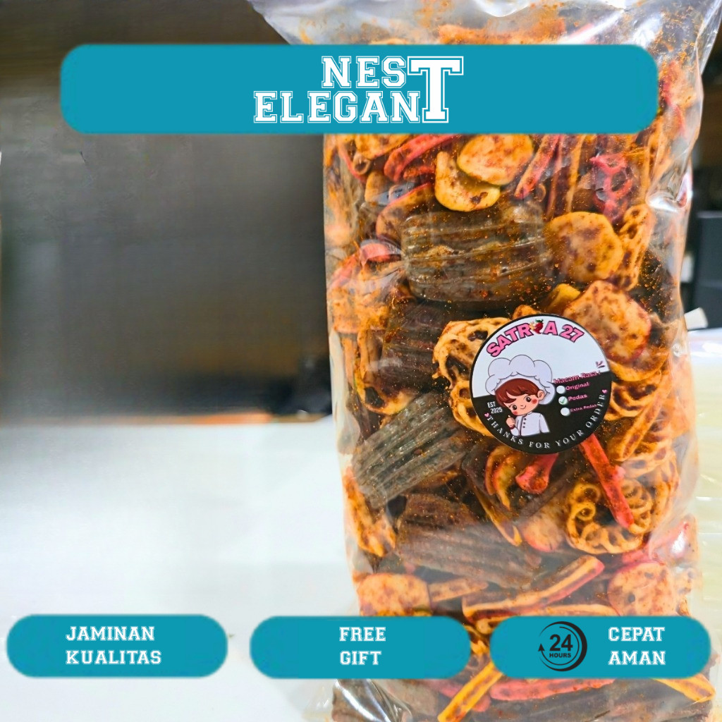 

KERUPUK SEBLAK MIX/CAMPUR PEDAS DAUN JERUK ISI 1KG