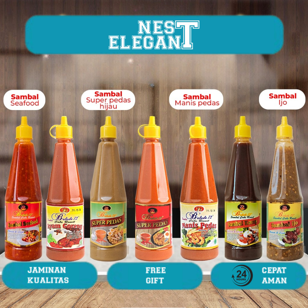 

Sambal Cabe Rawit Balado 72 Super Pedas 300 ml