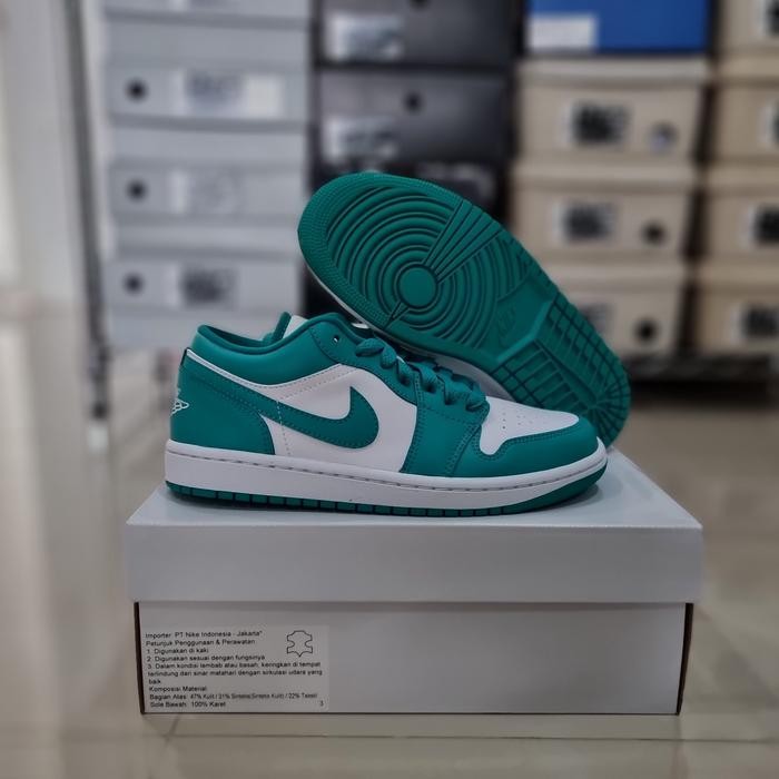sepatu sneakers wanita air jordan 1 low turquoise