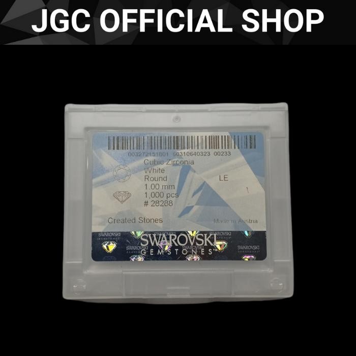 Batu Permata Zircon Swarovski White Round 1 Pack 1.00