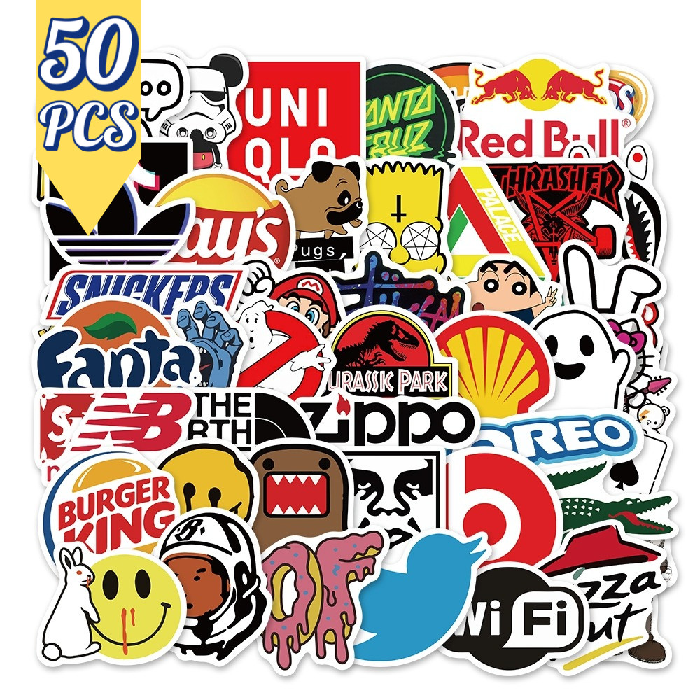 

Stiker Hypebeast 50 PCS | Stiker Logo Brand Anti Air untuk Motor, Helm, Laptop, Botol Minum, Koper