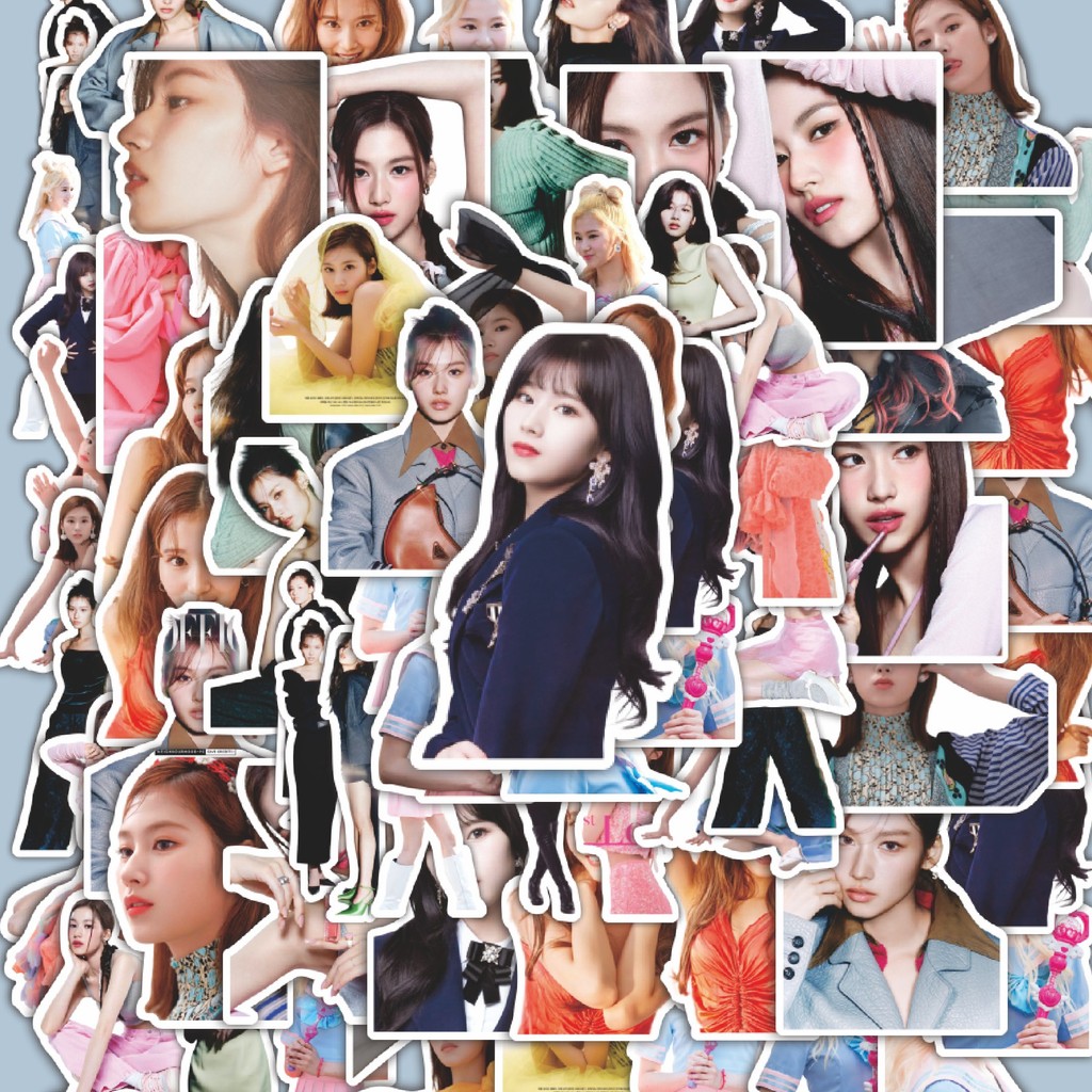 

100PCS Lucu Stiker Sana Twice Girls Band Stiker Aesthetic Stiker Anti Air Stikers Berperekat Waterproof sticker decal buat Motor Helm Buku Journal Koper Casing HP Laptop Botol Minum Hadiah anak