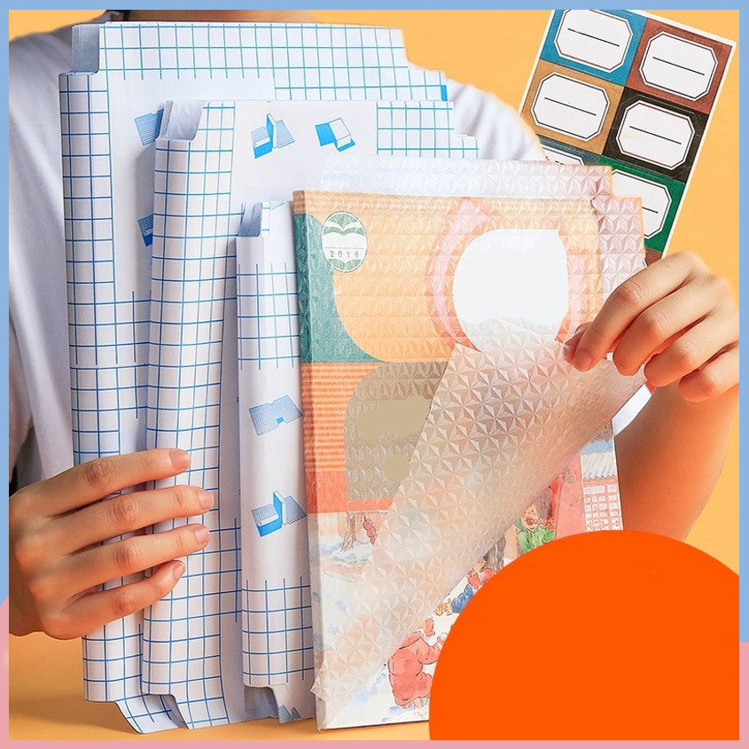 

JE TOYS S6665 Sampul Buku Sekolah Sampul Buku Tahan Air Film Pelindung Buku Sampul Buku Plastik Cover Buku Anti Air