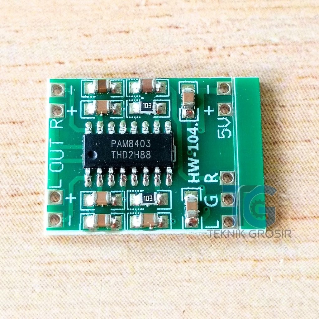 PAM8403 – Kit Ampli Mini 5V Cocok Rakit MP3/DIY Audio