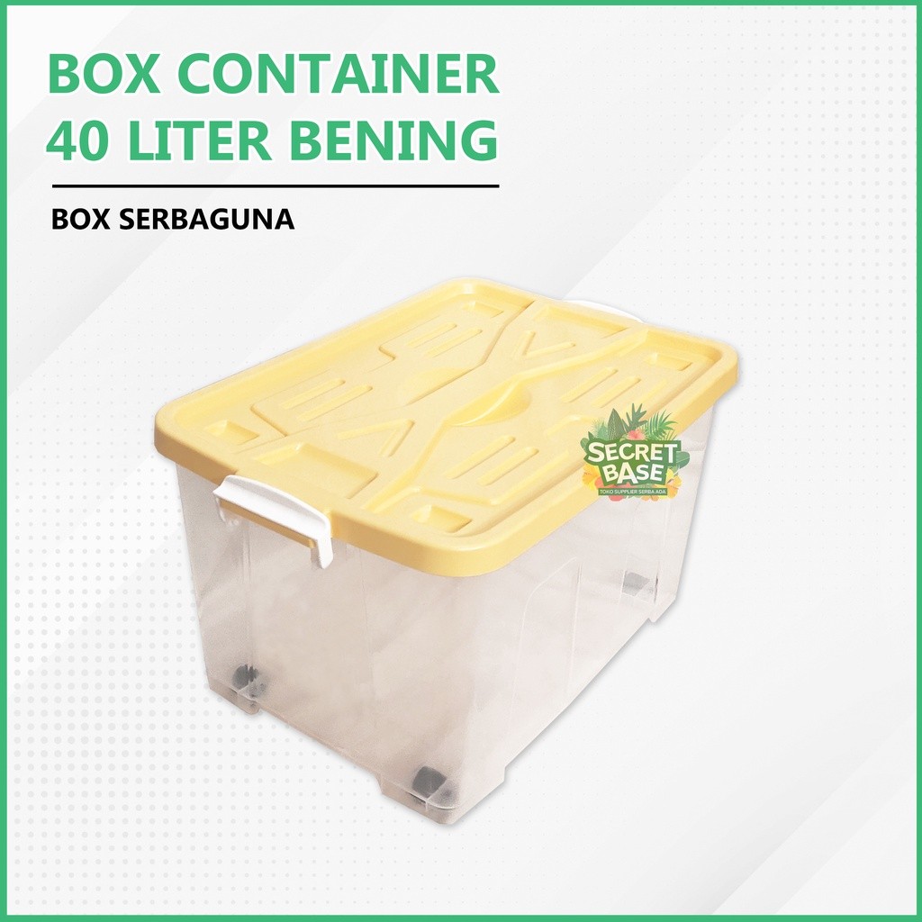 BOX CONTAINER 40 LITER + RODA - Kontainer Box Plastik / Container Box