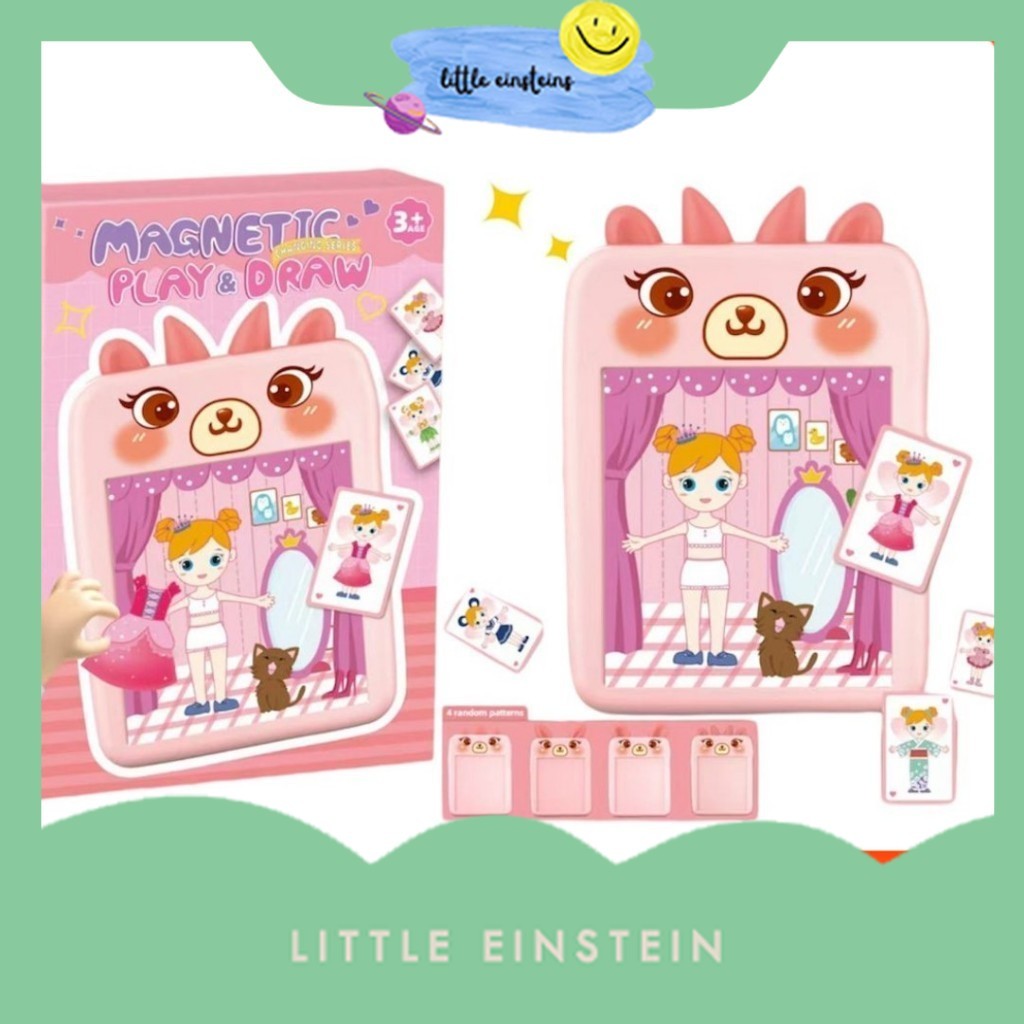 Little Einstein Mainan Anak CHANGING SERIES MAGNETIC PLAY A395 Mainan Anak Karakter Ganti Pakaian Be