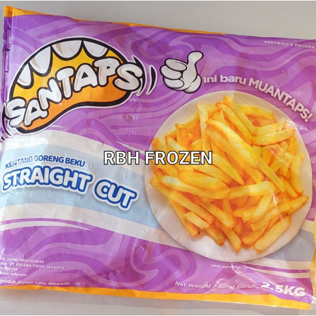 

Kentang Goreng Straight Cut French Fries 10/10mm 2,5 Kg Santaps By Frozenland (HORECA)
