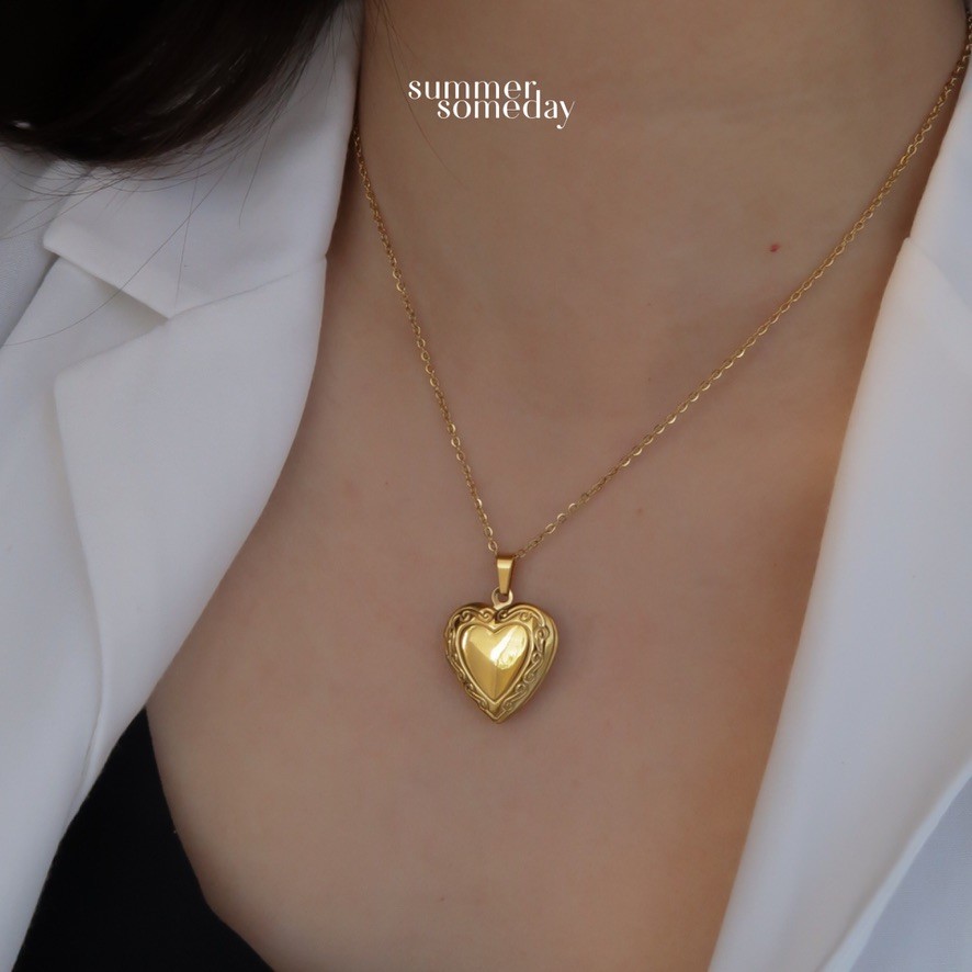 LOCKET HEART necklace - Stainless Steel