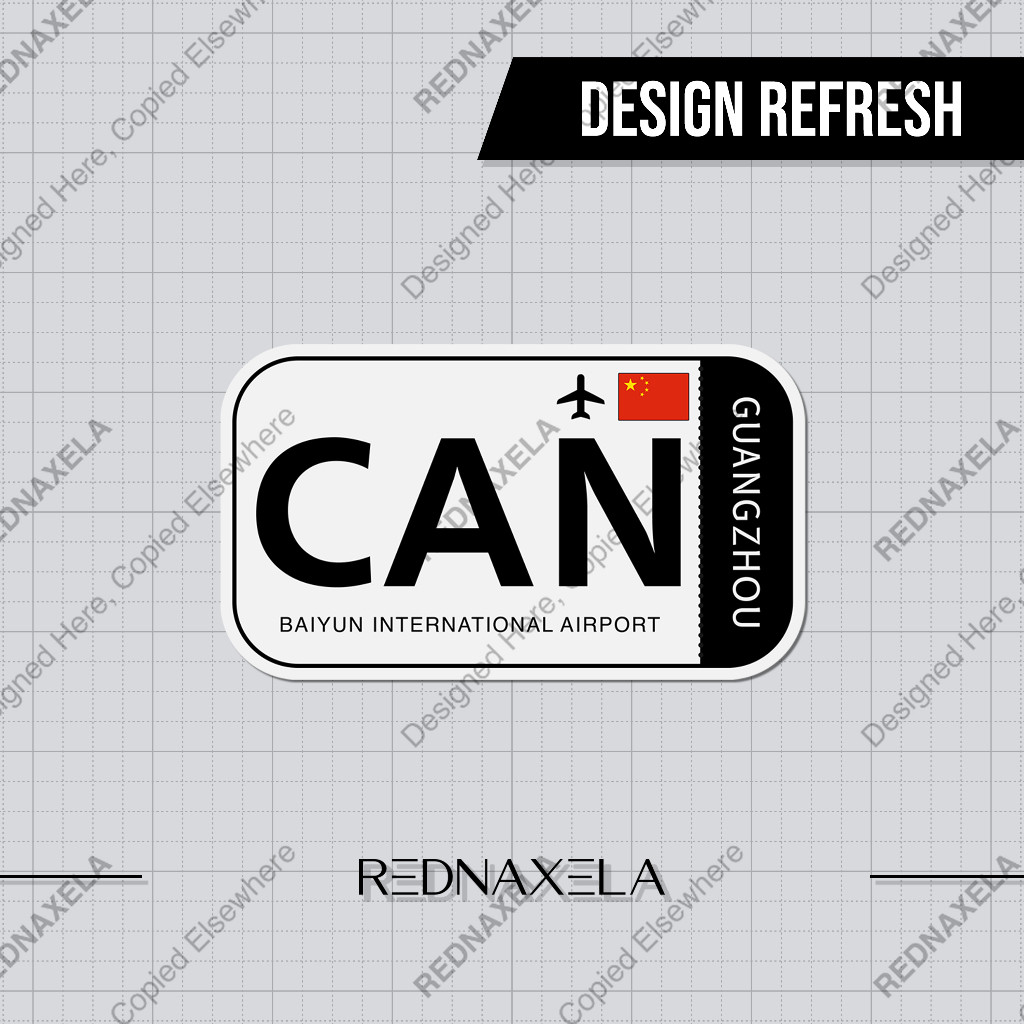 

Stiker Vinyl Baiyun International Airport Code CAN Sign Sticker