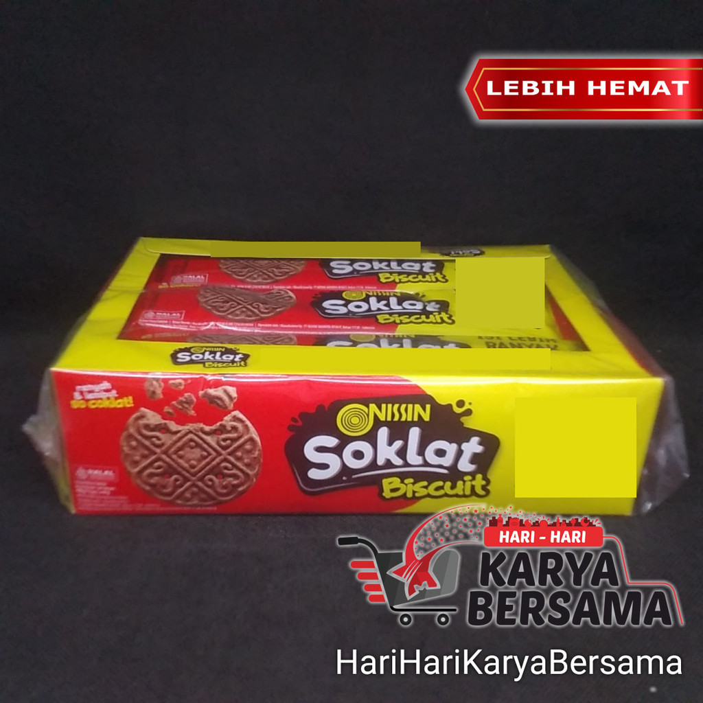 

MAKANAN RINGAN NISSIN SOKLAT BISCUIT BISKUIT PACK 12'S X 40GR.