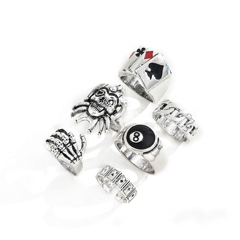 ISI 6 SET CINCIN PRIA VINTAGE CINCIN GOTHIC CINCIN BIKERS CINCIN PRIA KEREN CINCIN HIP HOP PRIA