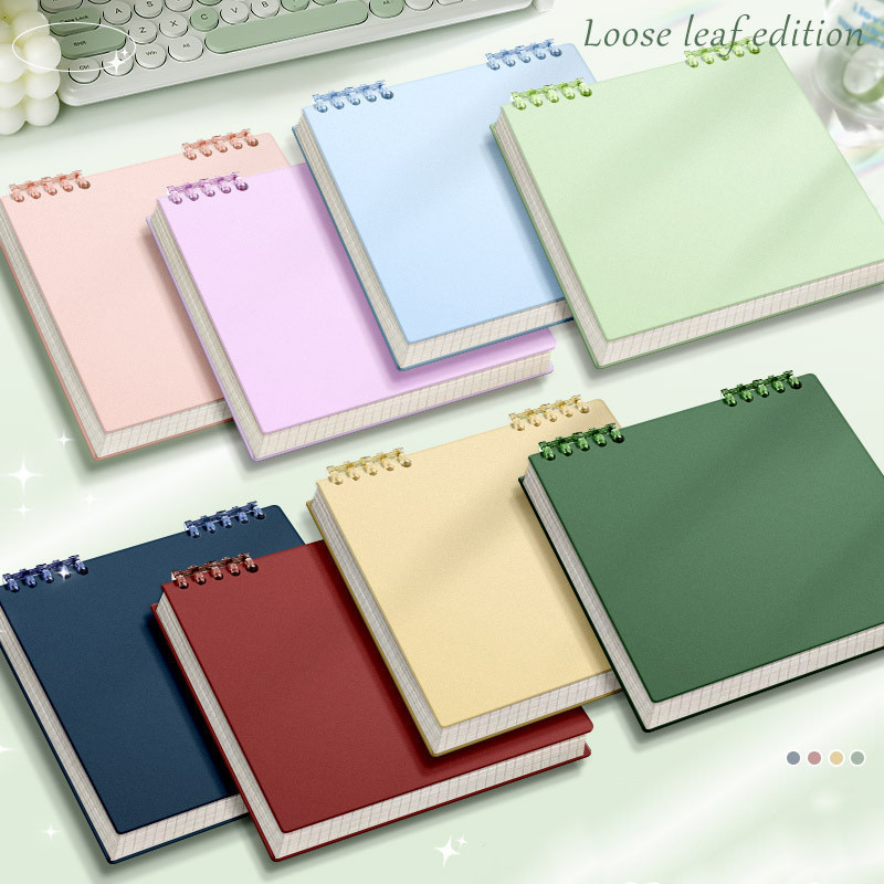 

buku catatan lepas 360 derajat/Buku catatan warna Morandi B5 buku flip vertikal/buku catatan lepas persegi B5/buku catatan estetika menulis kampus yang lucu