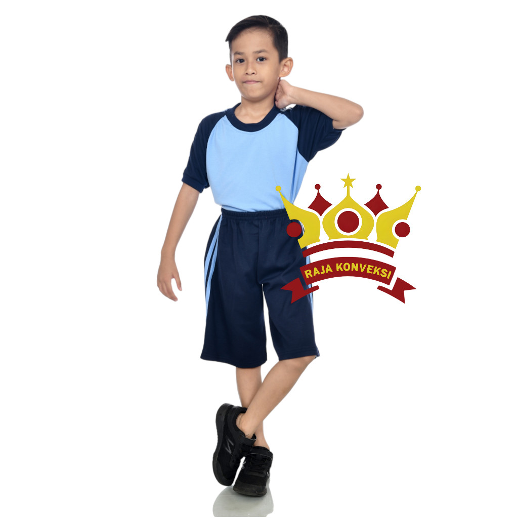 Setelan Olahraga anak Tk baju pendek celana pendek
