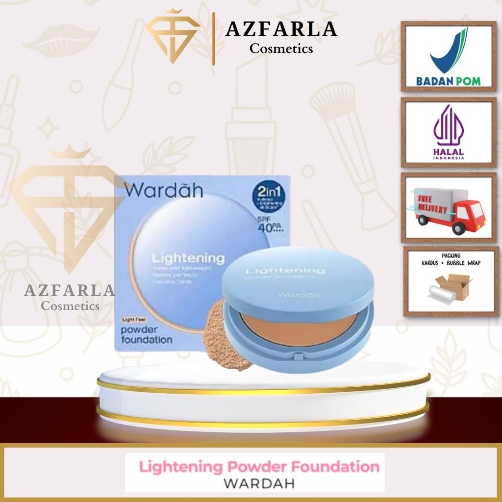 Azfarla Kosmetik Wardah lightening Two Way Cake Light Feel/Bedak Wardah/Bedak Padat Wardah/Two Way C