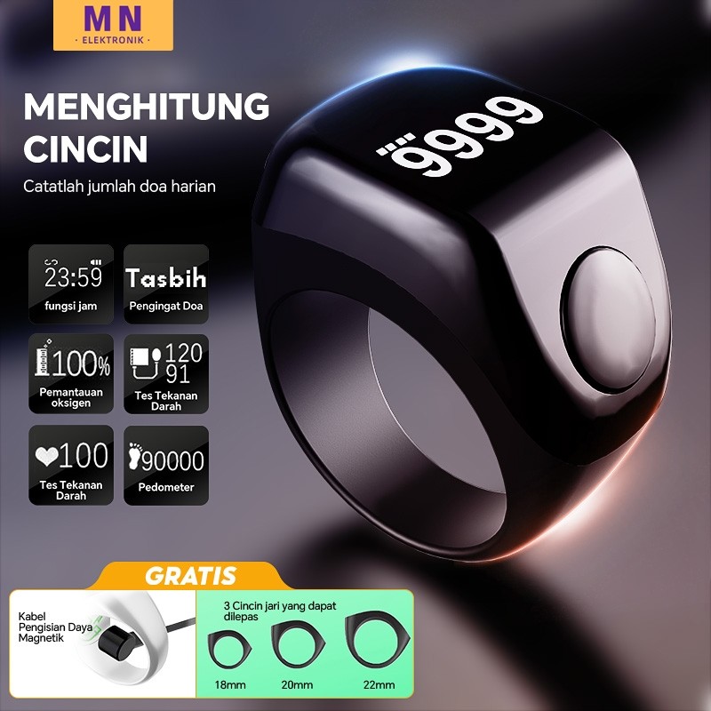 PAPESZ Zikr Ring Lite Zikr Ring Noor Zikr Ring Flex Lite Cincin Tasbih Digital Kabel Cas Zikr Ring i