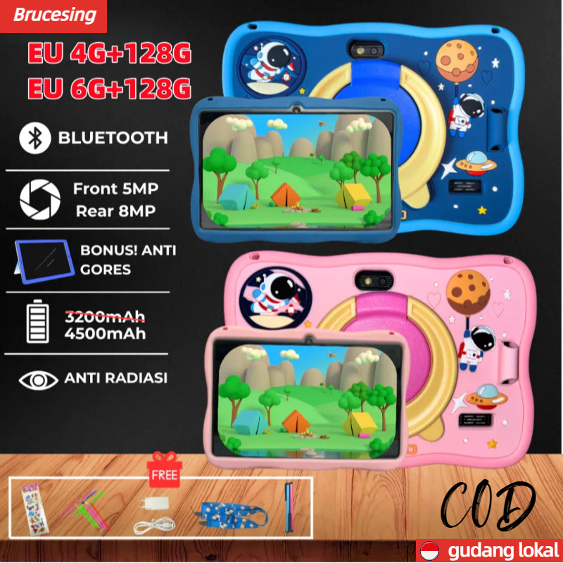 COD(4GB/6GB+128GB) Tablet Anak Baru 7 inch/Tablet Antiradiasi Anak /Tablet Belajar Anak/Tablet Andro