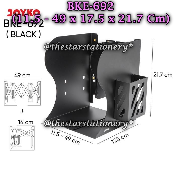 

(1 Biji) Sandaran Buku JOYKO BKE-692 JOYKO Sandaran Buku Adjustable Book End BKE-692 (1 Biji)