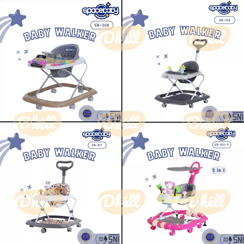 SpaceBaby Baby Walker SB-308 / Baby Walker / Apolo Bayi
