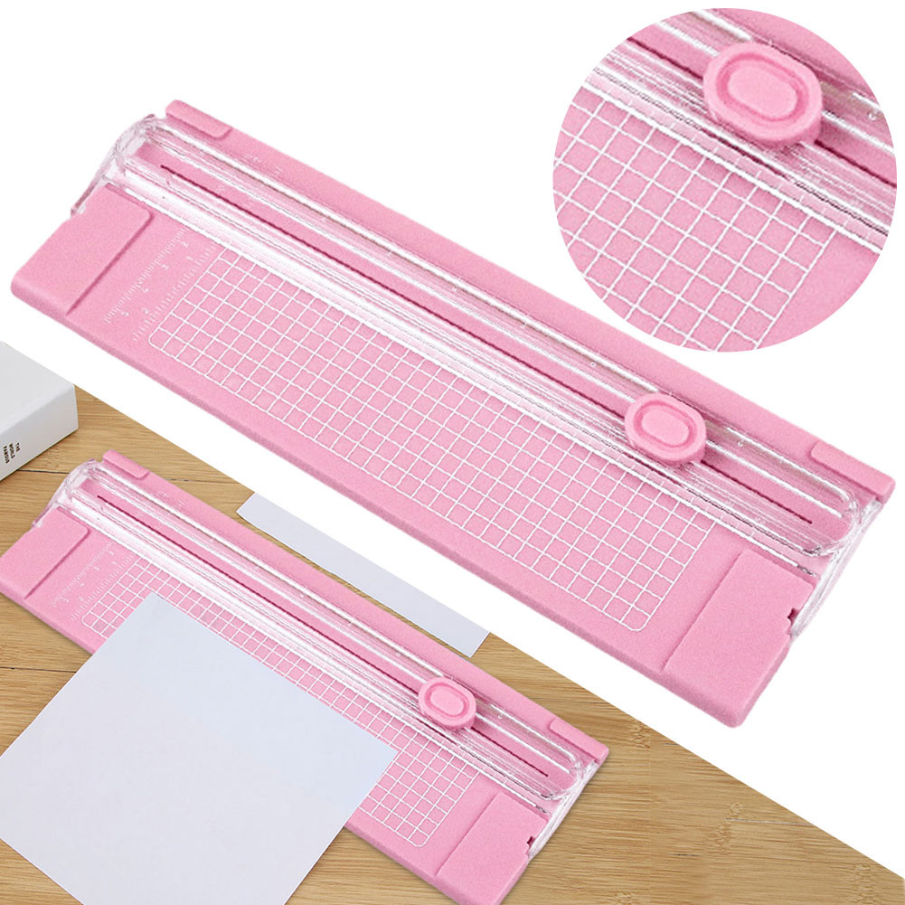 

A4 Bidirectional Cutting Paper Cutter with Pull-out Ruler Cutting Mat Machine Scrapbook Trimmer School Home Stationery