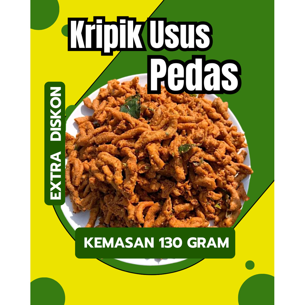

Keripik Usus Ayam Crispy Pedas Daun Jeruk 130gr