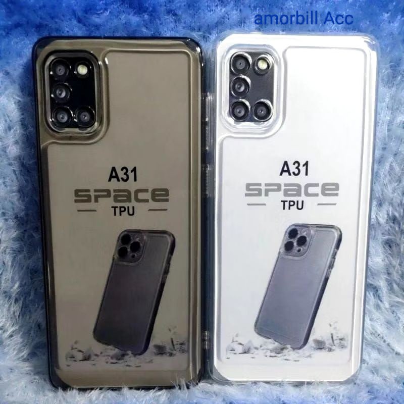 Soft Case Original Space Transparan Samsung A31/M30S Silikon+Protect Camera