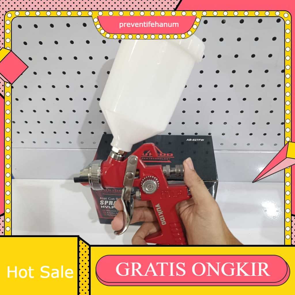 PROMO HVLP Spray Gun H827 Titanium Series 1.4mm Nozzle SPRAY GUN HVLP 600cc HVLP