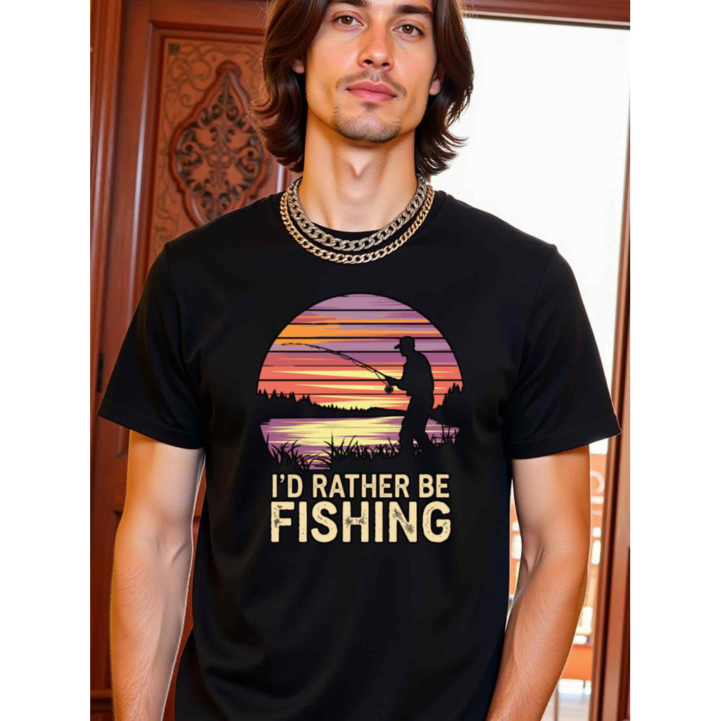Kaos Pria Retro Memancing - Baju Distro Keren Pria - Kaos Mancing Mania - Hadiah Unik