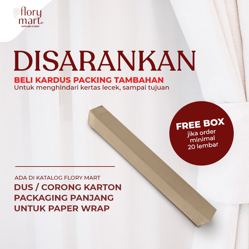 

Corong kardus [EXTRA PACKAGING] / KARDUS untuk packing kertas dan bunga Selongsong Flory Mart