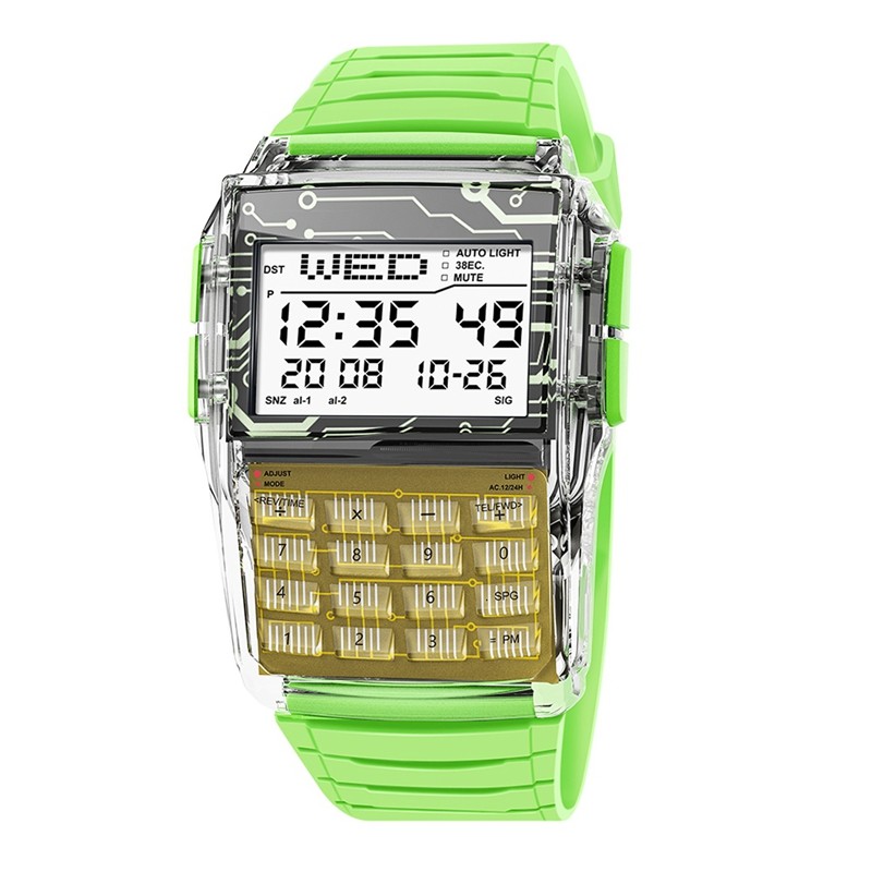 

Multi-Function Calculator Electronic Watch That Can Record Phone Numbers Waterproof Comfortable Wear-Resistant Luminous