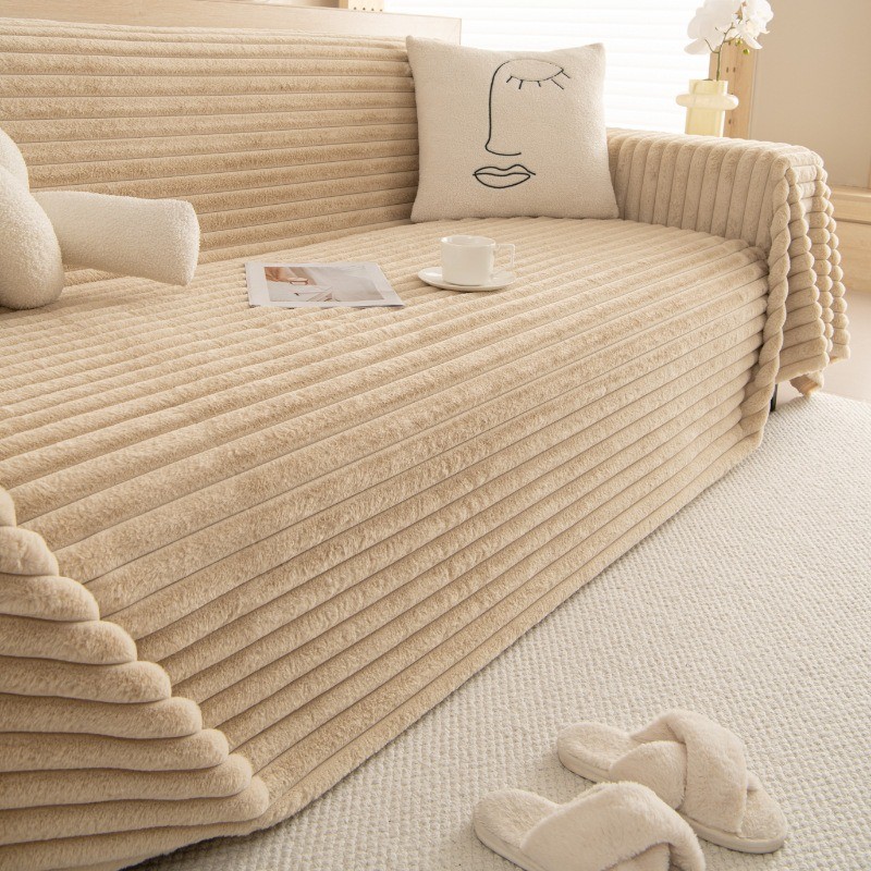 Luxury Winter Warm Thick Rabbit Plush Sofa Towel Soft Short Plush Sofa Cover 3 Seater Couch Cover Fu