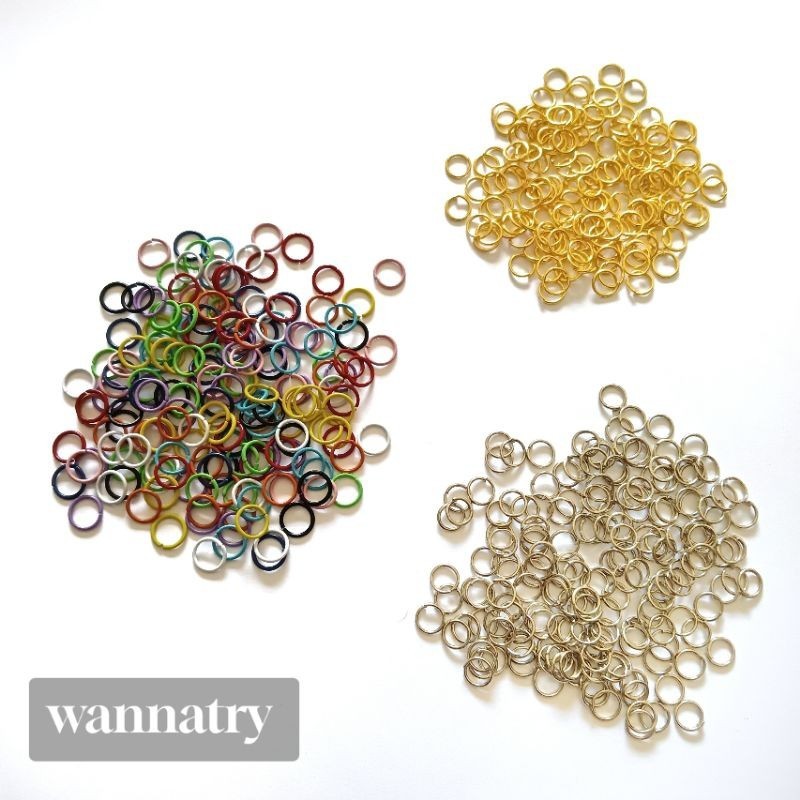 (BM) Gratis ongkir  Ready 30pcs Ring O 4mm 5mm 6mm 7mm 8mm Warna Gold dan Silver