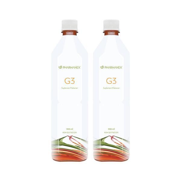 

G3 Juice 2 Bottles Pack-membantu memberikan perlindungan antioksidan sekaligus mendukung fungsi daya tahan tubuh-Manfaat nutrisinya secara klinis sudah terbukti dapat melindungi sel.
