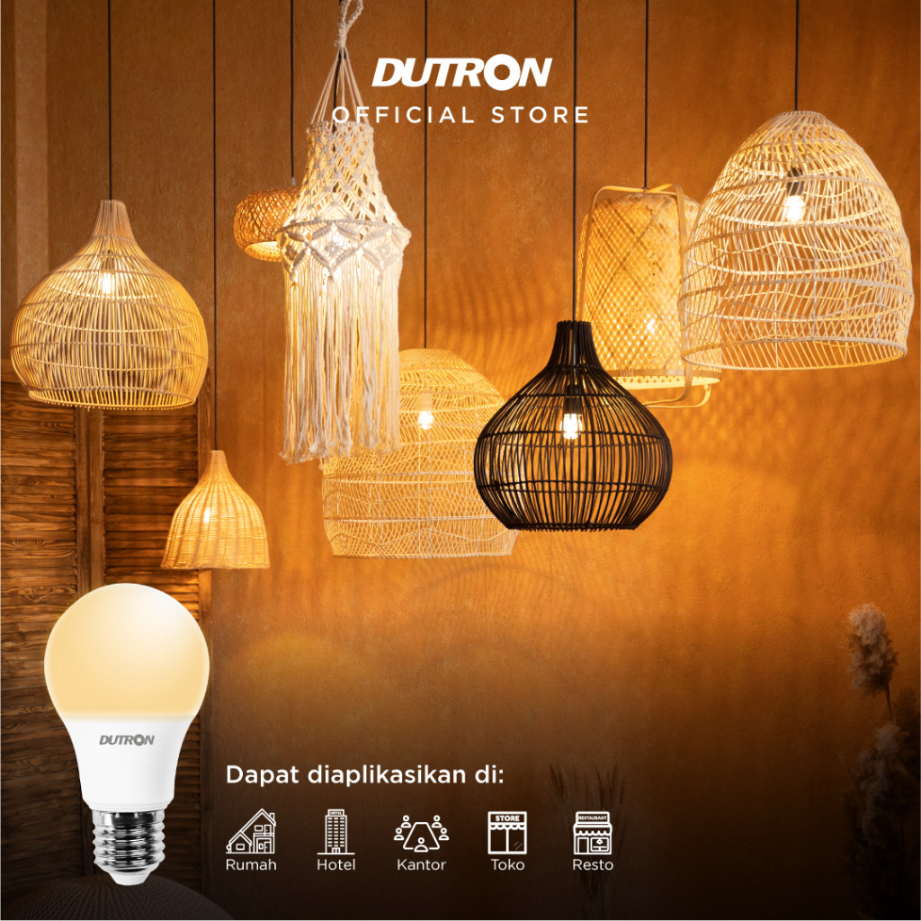 Lampu LED Dutron Bulb 3000K Warm White – 3W 5W 7W 9W 13W |  SNI & Bergaransi Resmi