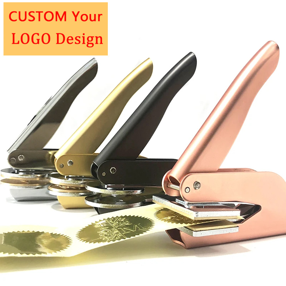 Book Wedding Rectangle Embosser Stamps Customized Designs Personalized Embossing Stamp Custom Handhe