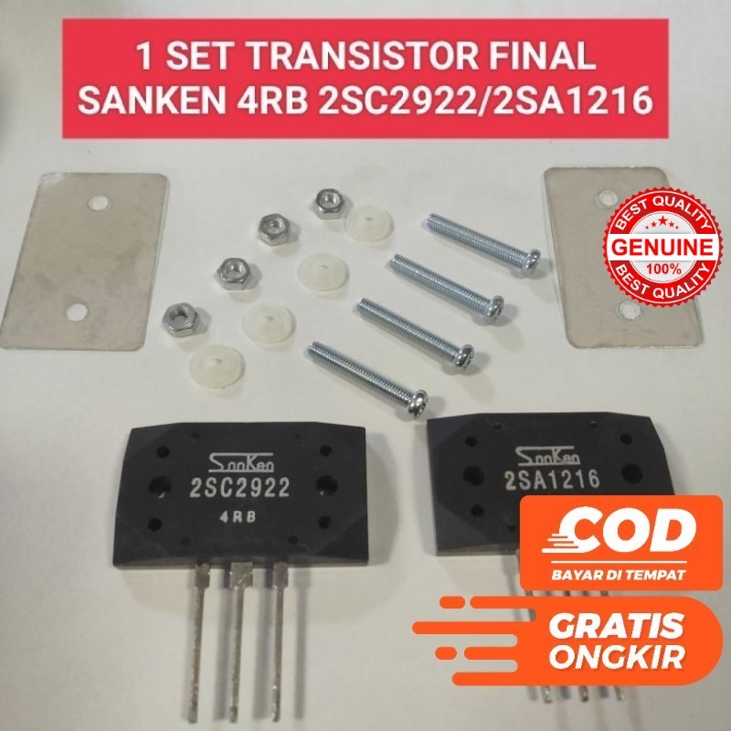 TR FINAL SANKEN 4RB SA1216 SC2922 1216 2922 SATU SET PLUS MIKA ISOLATOR MUR BAUT SET