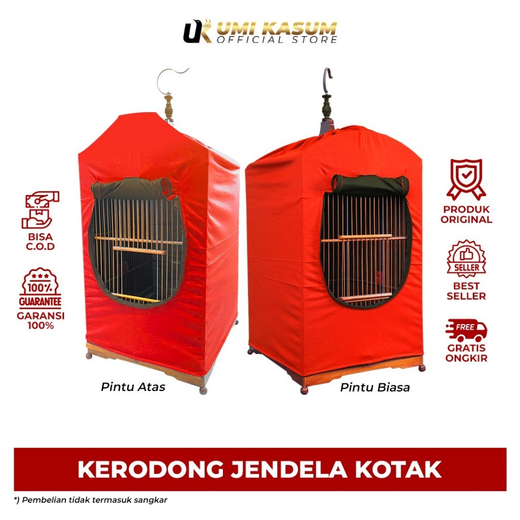 TERASHOP Kerodong Kotak Double layer Jendela Polos By Umi Kasum | Kerodong Premium Praktis Saat Gant