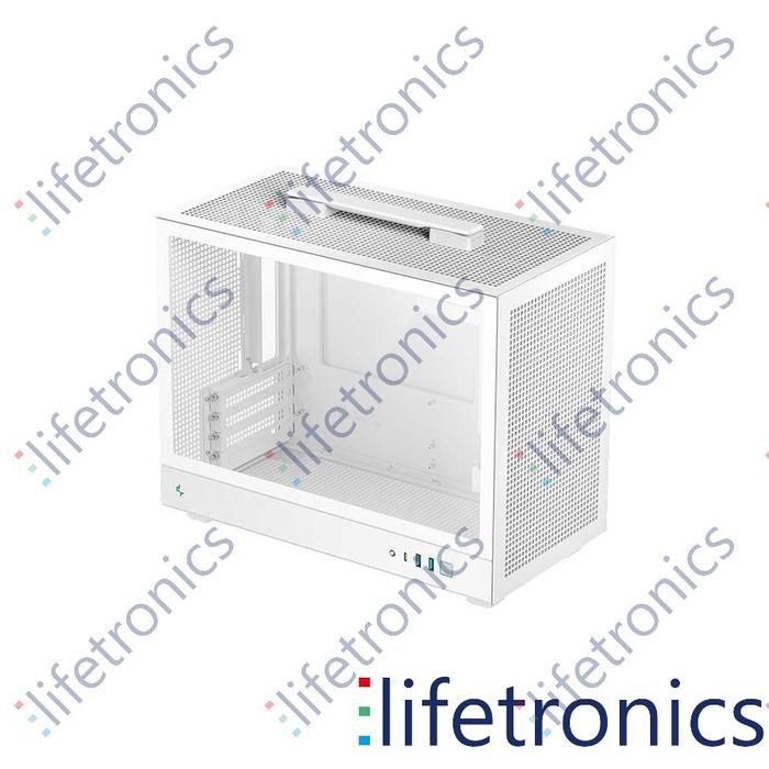 Deepcool CH160 Plus White M-ATX Casing Komputer Glass
