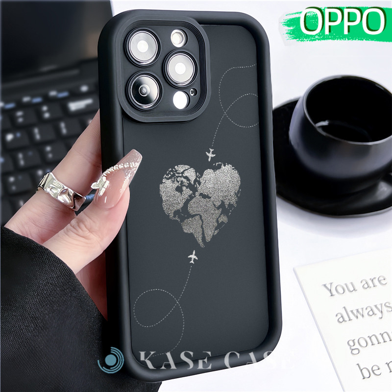 Simple Heart Silicone SoftCase OPPO A18 A16 A15 A3s A5S A60 A17 A17K A54 A53 A12 A58 A31 A1K A77s So