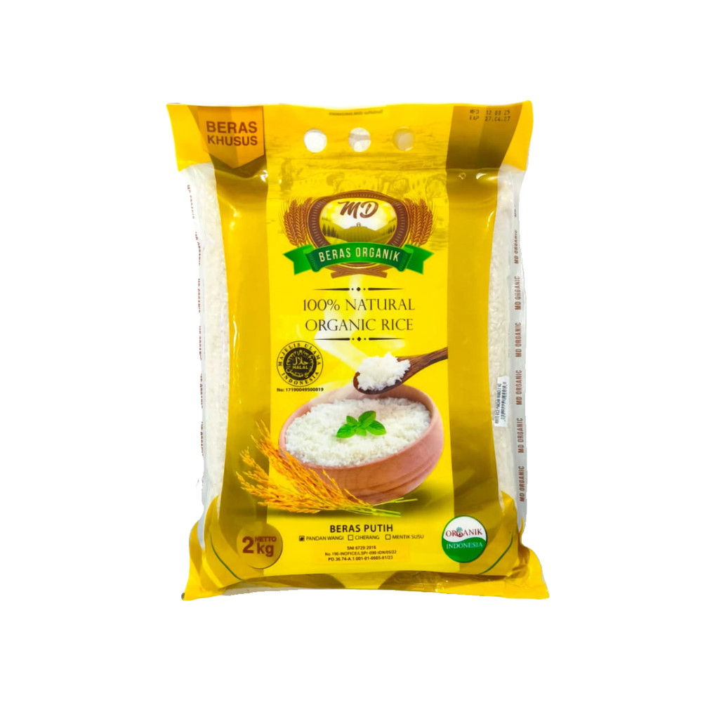

MD Beras Organik Beras Putih Pandan Wangi 2Kg 100% Natural Organic Rice