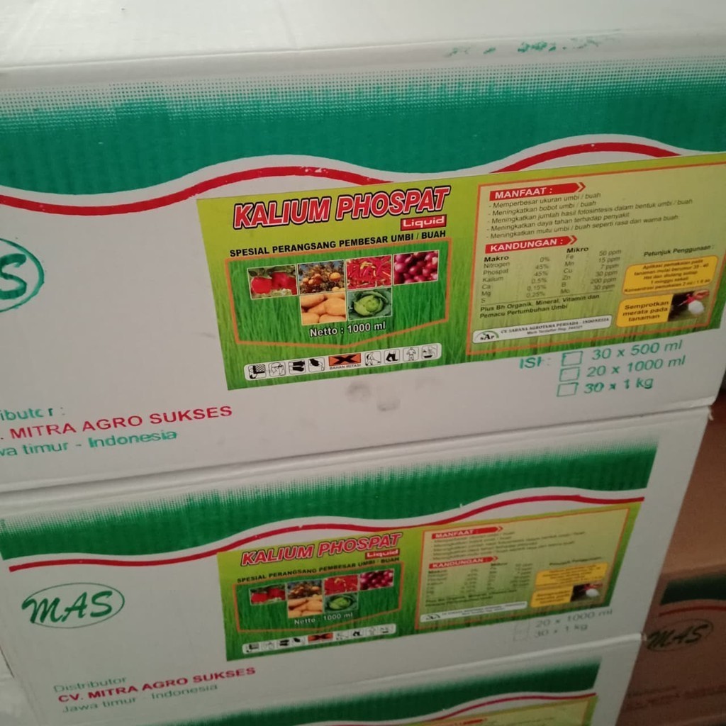 Kalium Phospat Cair 1 Liter Paket Hemat 1 Dus Isi 20 Botol Pupuk Berkualitas