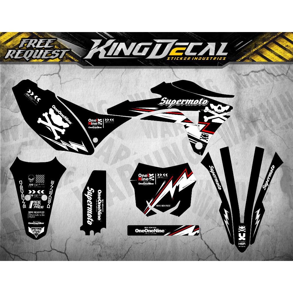 DEKAL / DECAL    KLX GORDON FULL BODY /  GORDON /  STIKER VARIASI KLX GORDON /  KLX STRIPING GORDON 