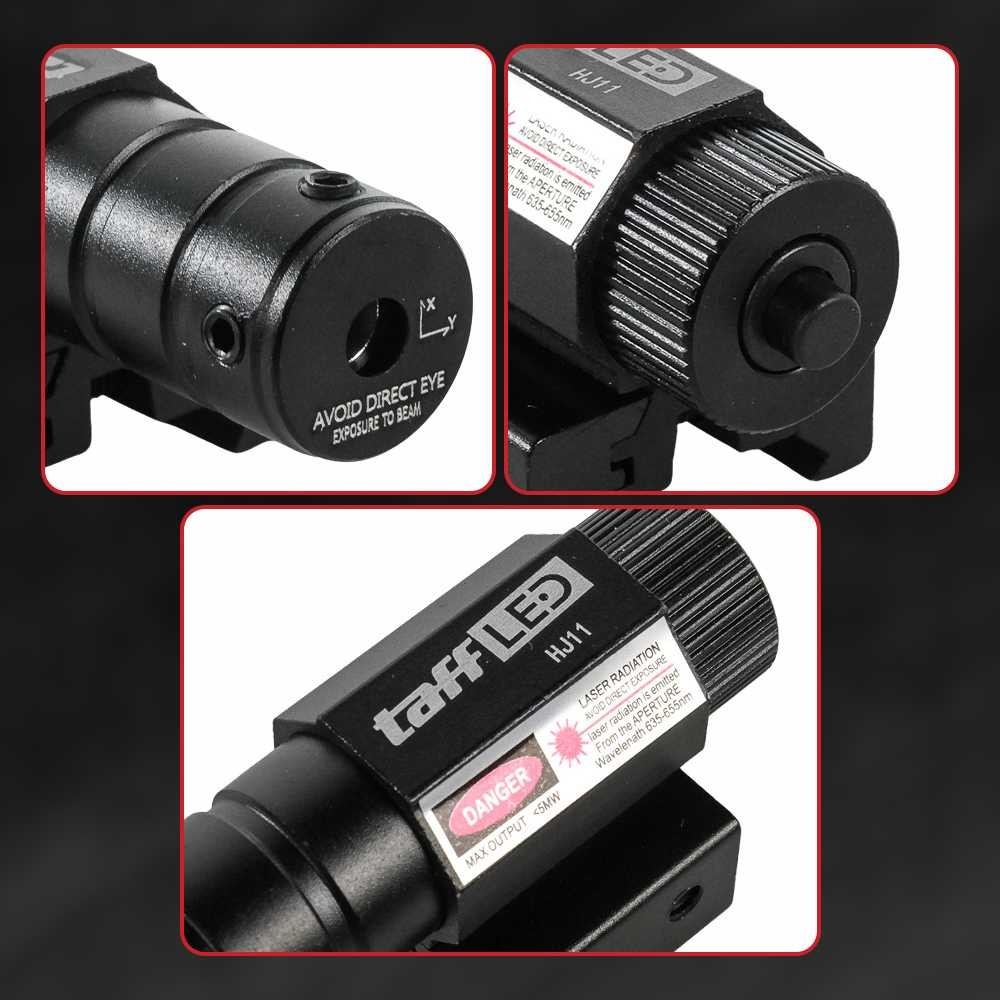 TaffLED Tactical Red Dot Laser Gun Mount Airsoft Rifle 11/20mm - HJ11