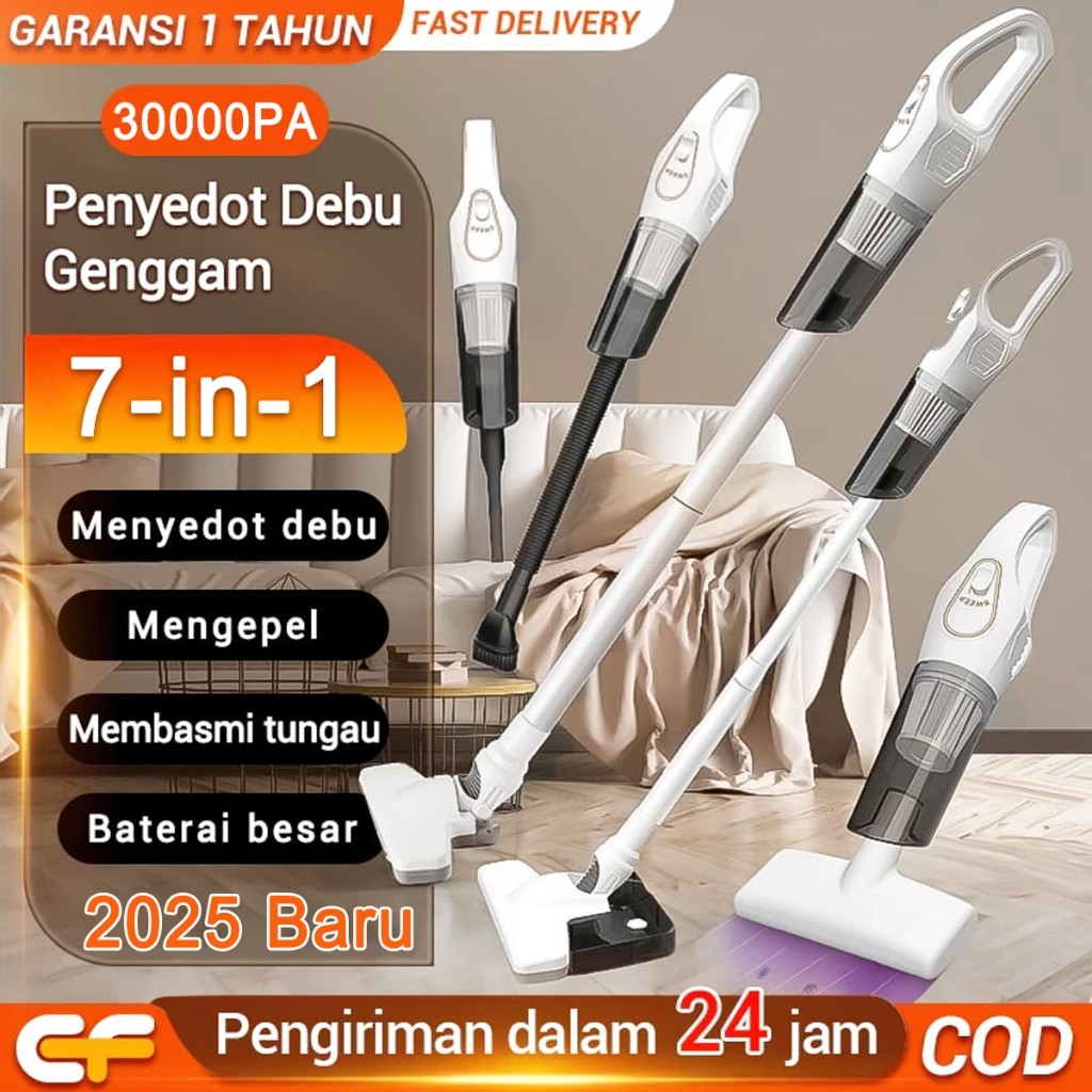 BAR - Vacum Cleaner 7 IN 1 Penyedot Debu Portable Cordless Multifungsi / Alat Pel Lantai