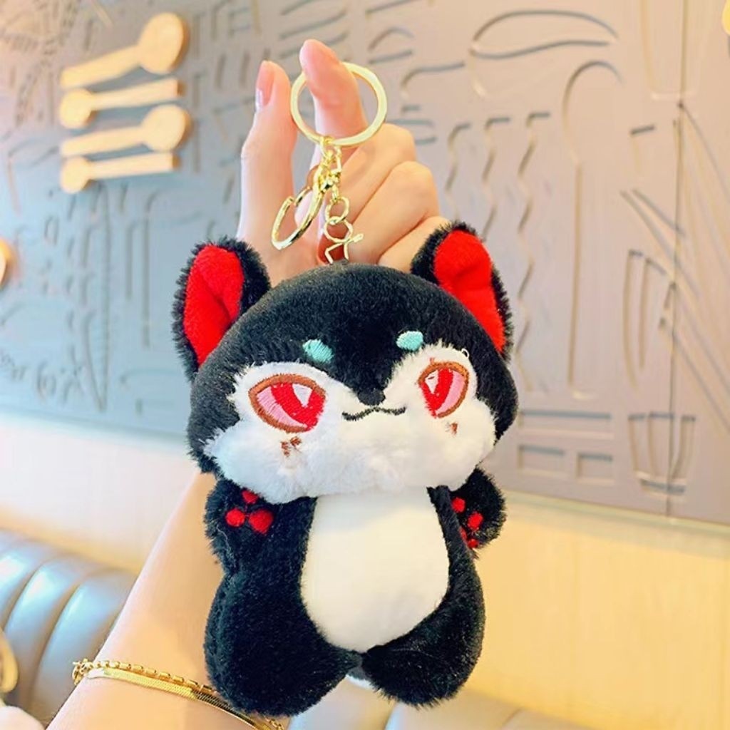 Gantungan kunci kucing warna emas premium boneka import premium ganci gantungan tas